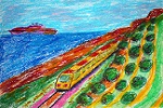 Train By The Sea (3235x2420)